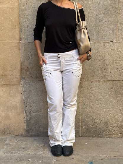 D&G White Cargo Trousers
