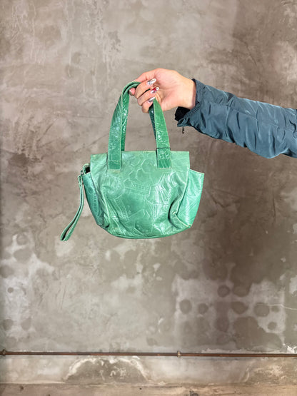 Vintage Diesel Green Leather Bag