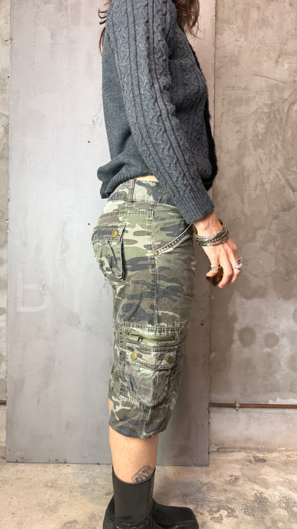 Camo Cargo Shorts Utility Style Vintage