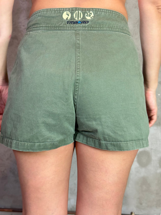 Khaki Cotton Shorts - size 38