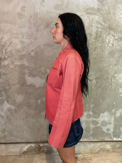 Original Diesel Salmon Leather Jacket