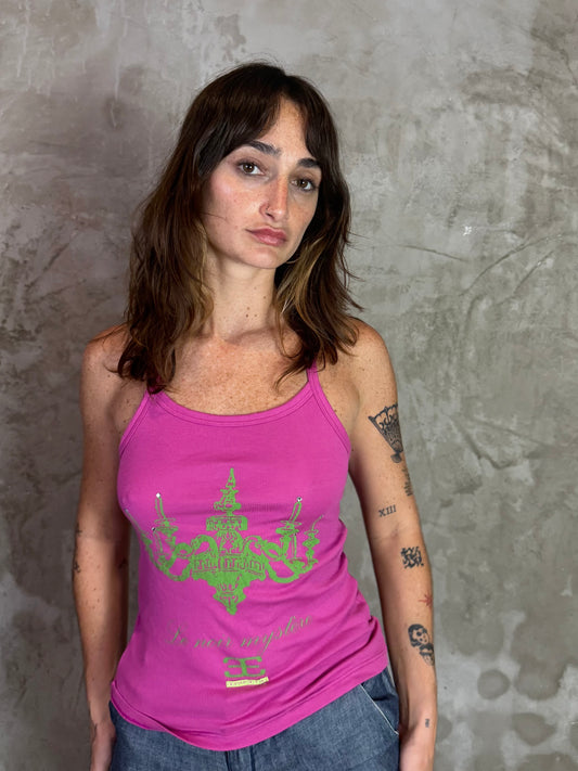 Y2K Pink Racerback Tank – Size P