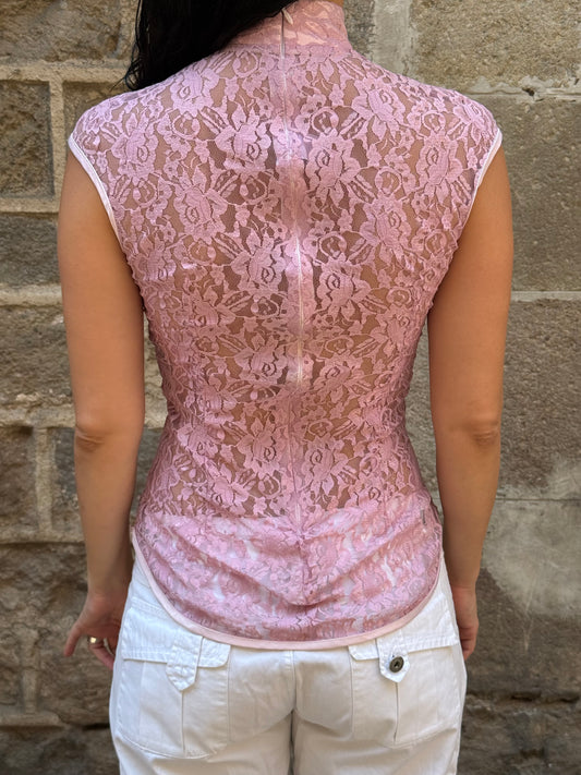Lace Pink Top