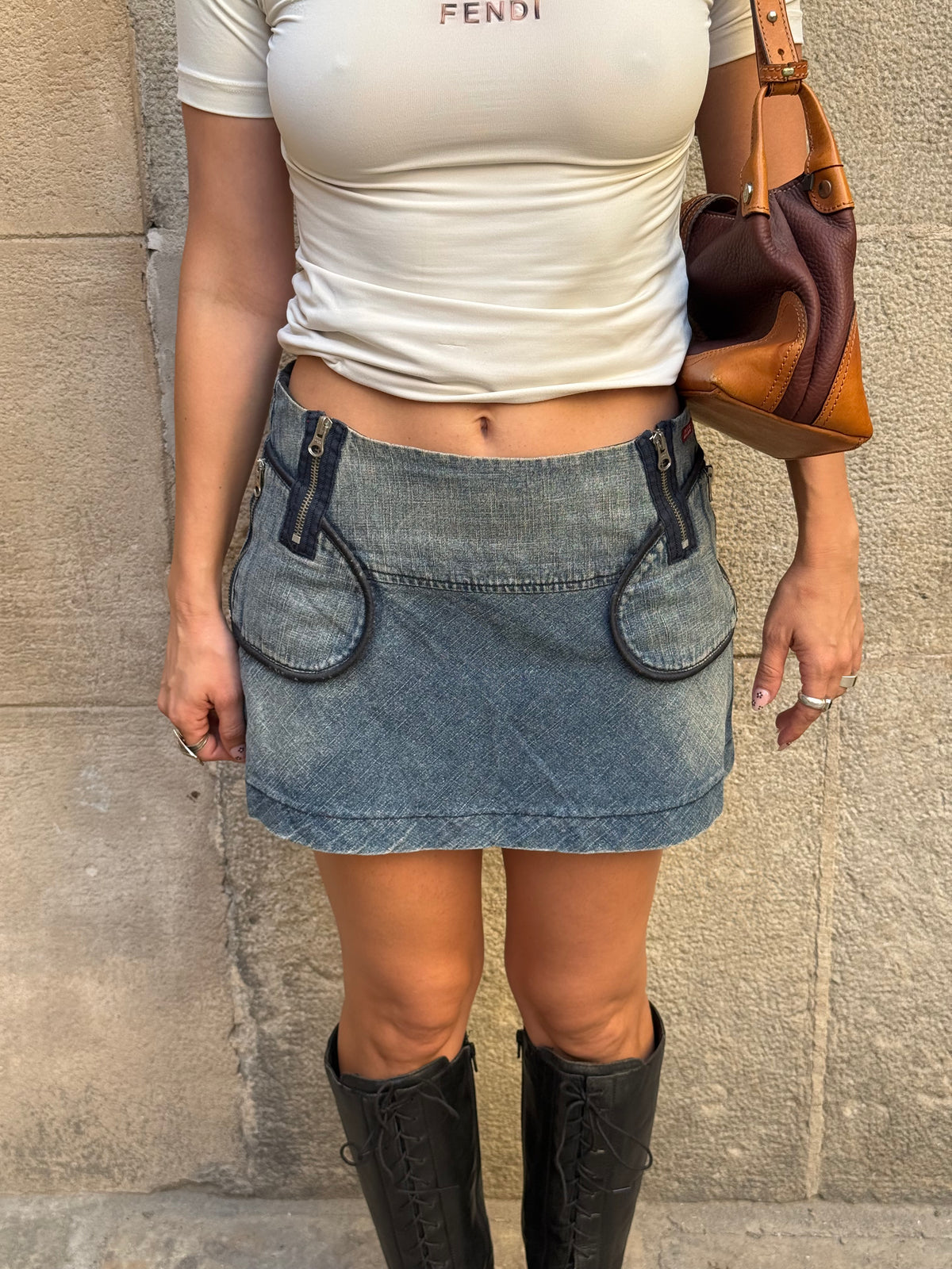 Mess Sixty Denim Mini Skirt (replica)