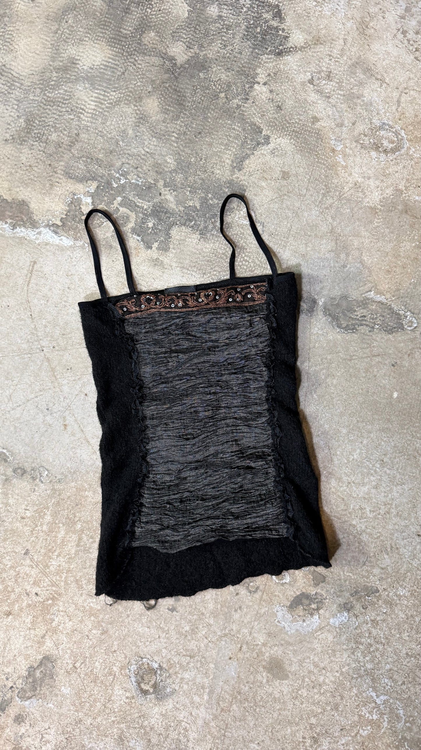 Just Cavalli Textured Corset Top Draped Satin Detail Vintage