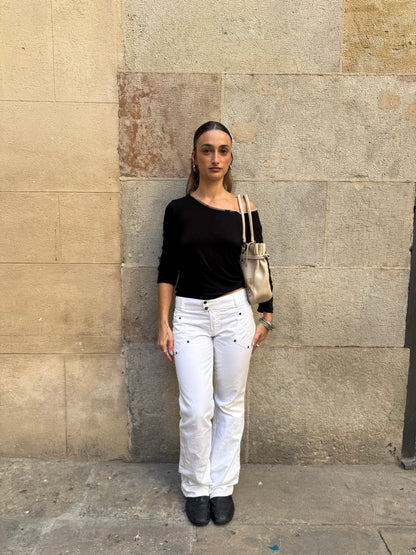 D&G White Cargo Trousers