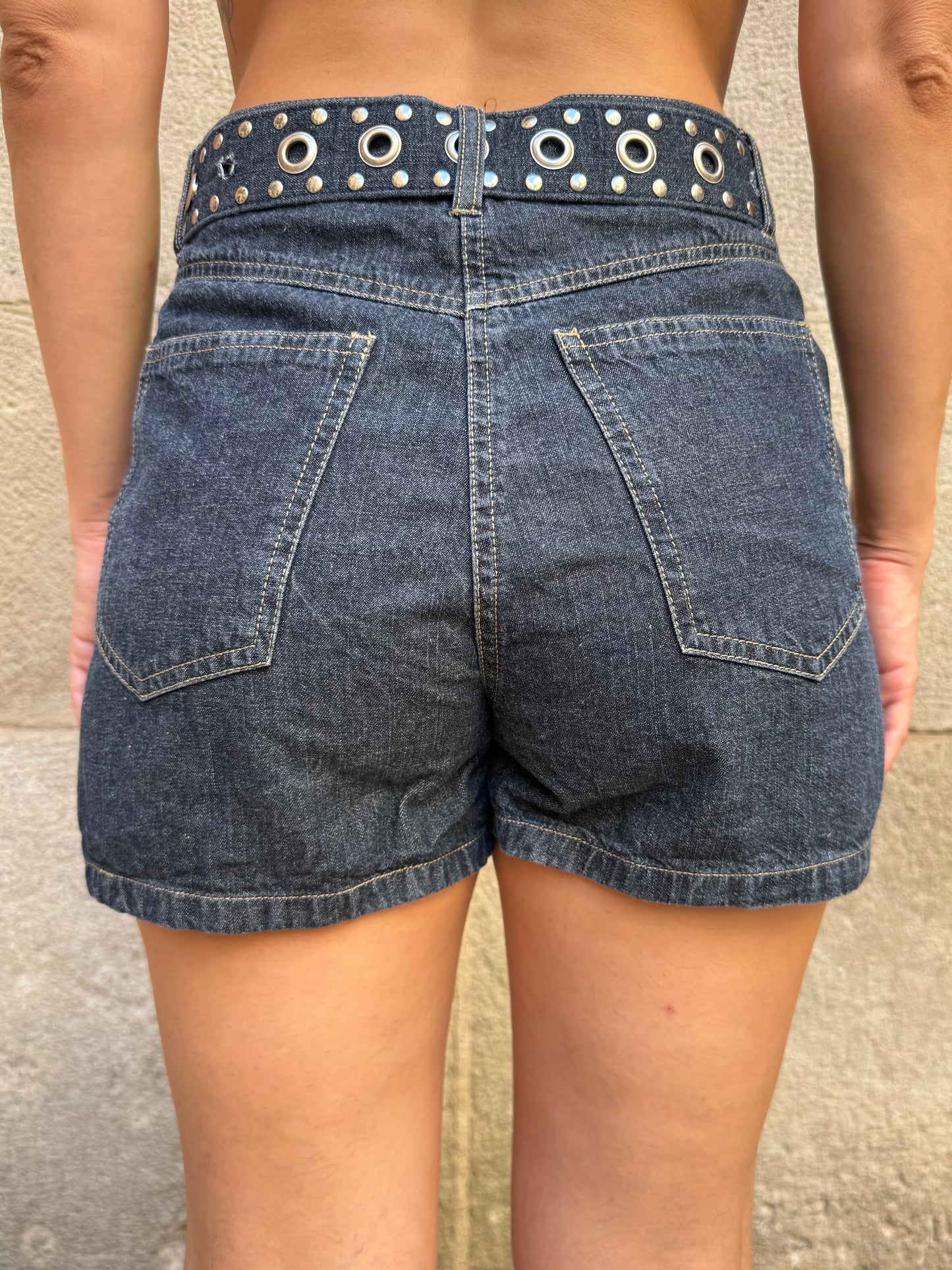 Vintage Dark Wash Denim Shorts