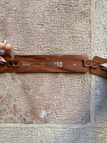 Vintage Brown Leather Belt