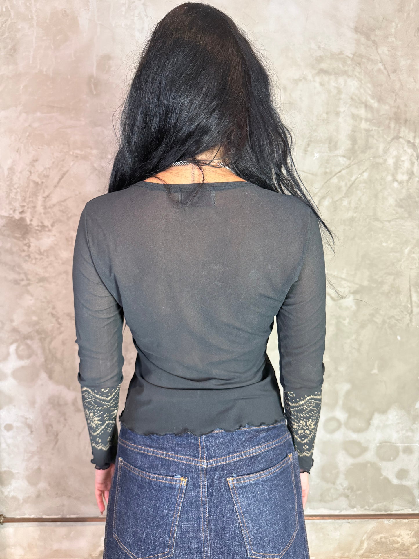 Sheer Mesh Top – Size 40 (Fits M)