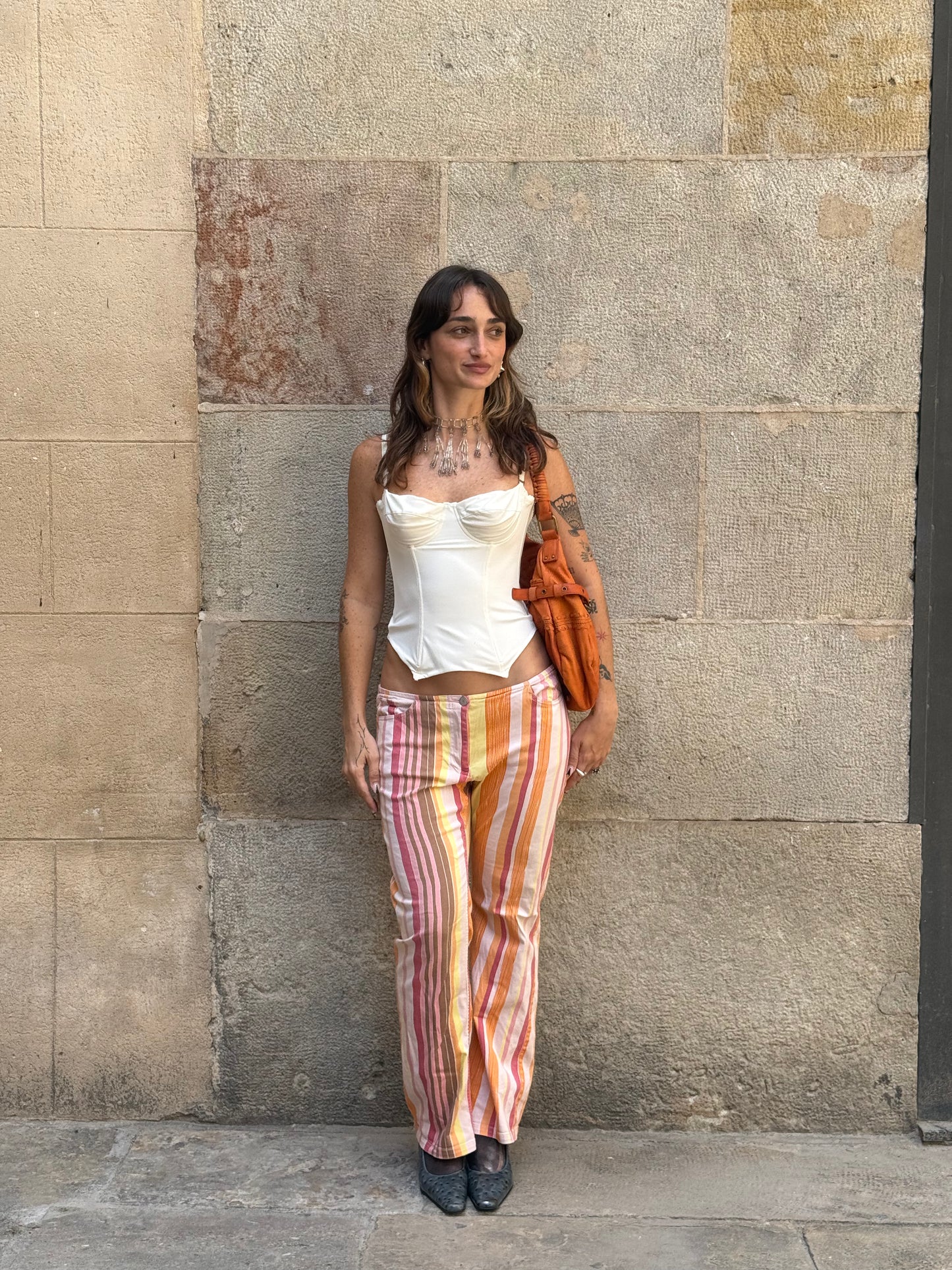Max Mara Striped Cotton Trousers