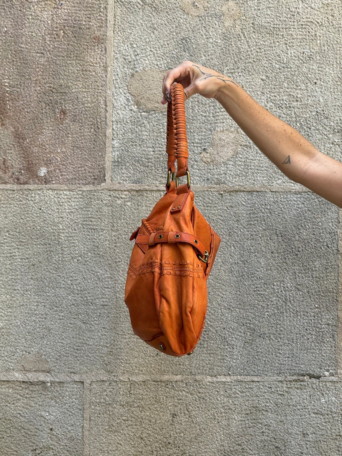Just Cavalli Leather Shoulder Bag