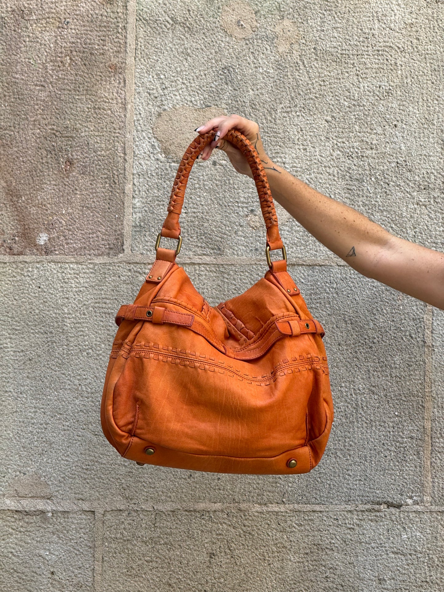 Just Cavalli Leather Shoulder Bag