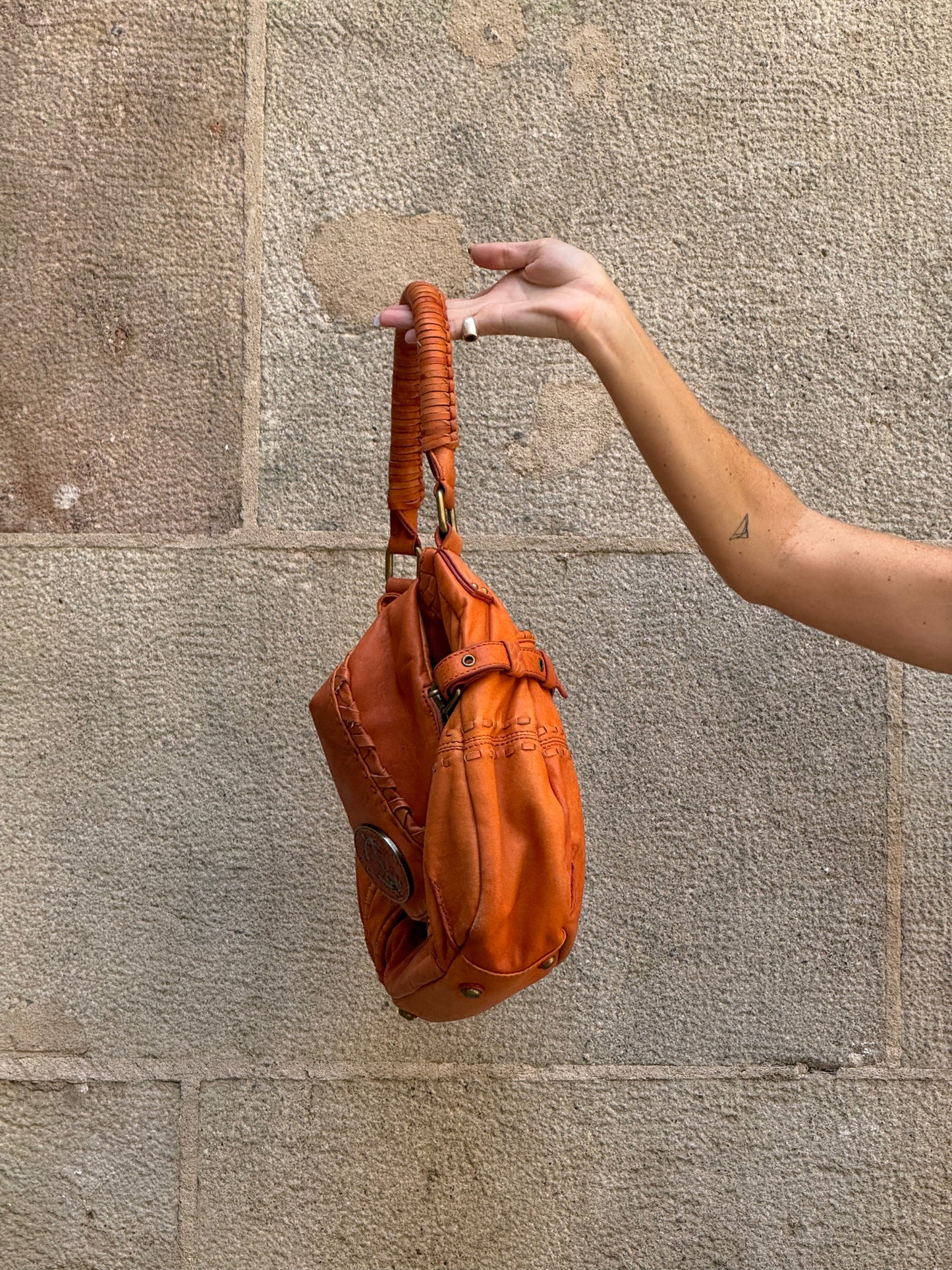 Just Cavalli Leather Shoulder Bag