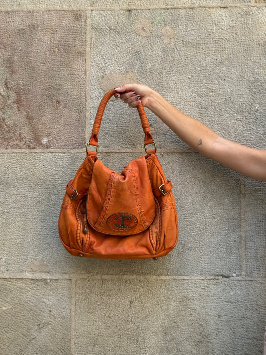 Just Cavalli Leather Shoulder Bag