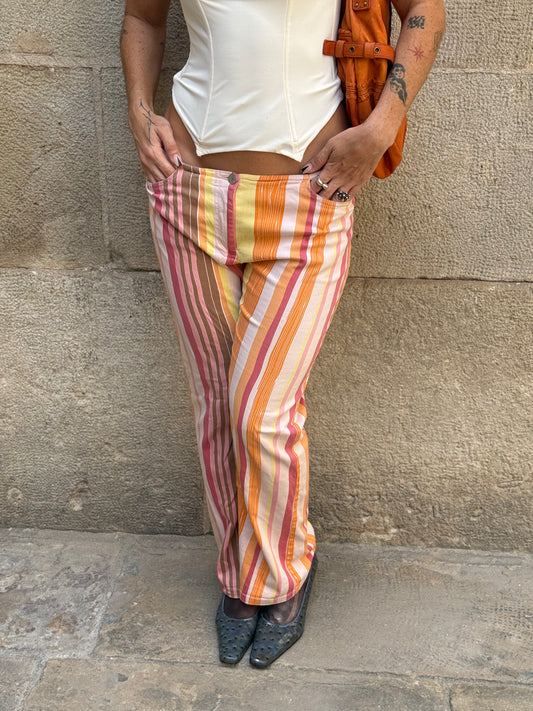 Max Mara Striped Cotton Trousers