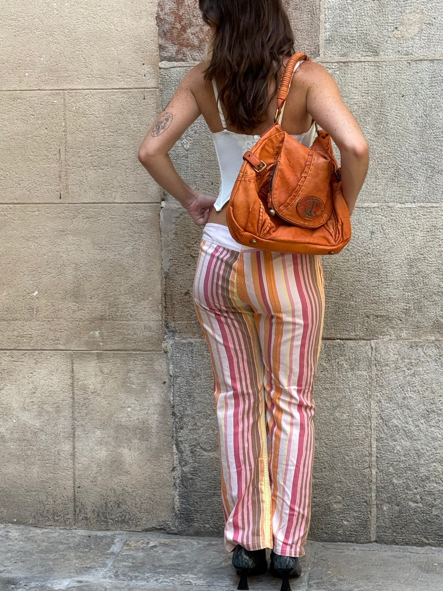 Max Mara Striped Cotton Trousers