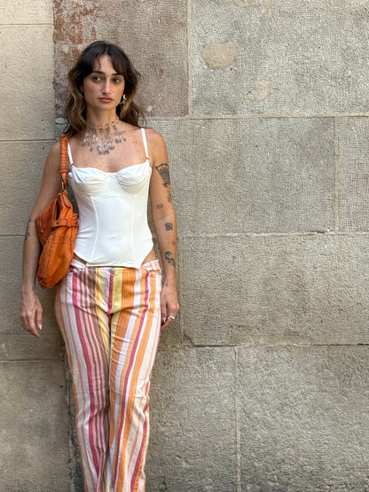 Max Mara Striped Cotton Trousers