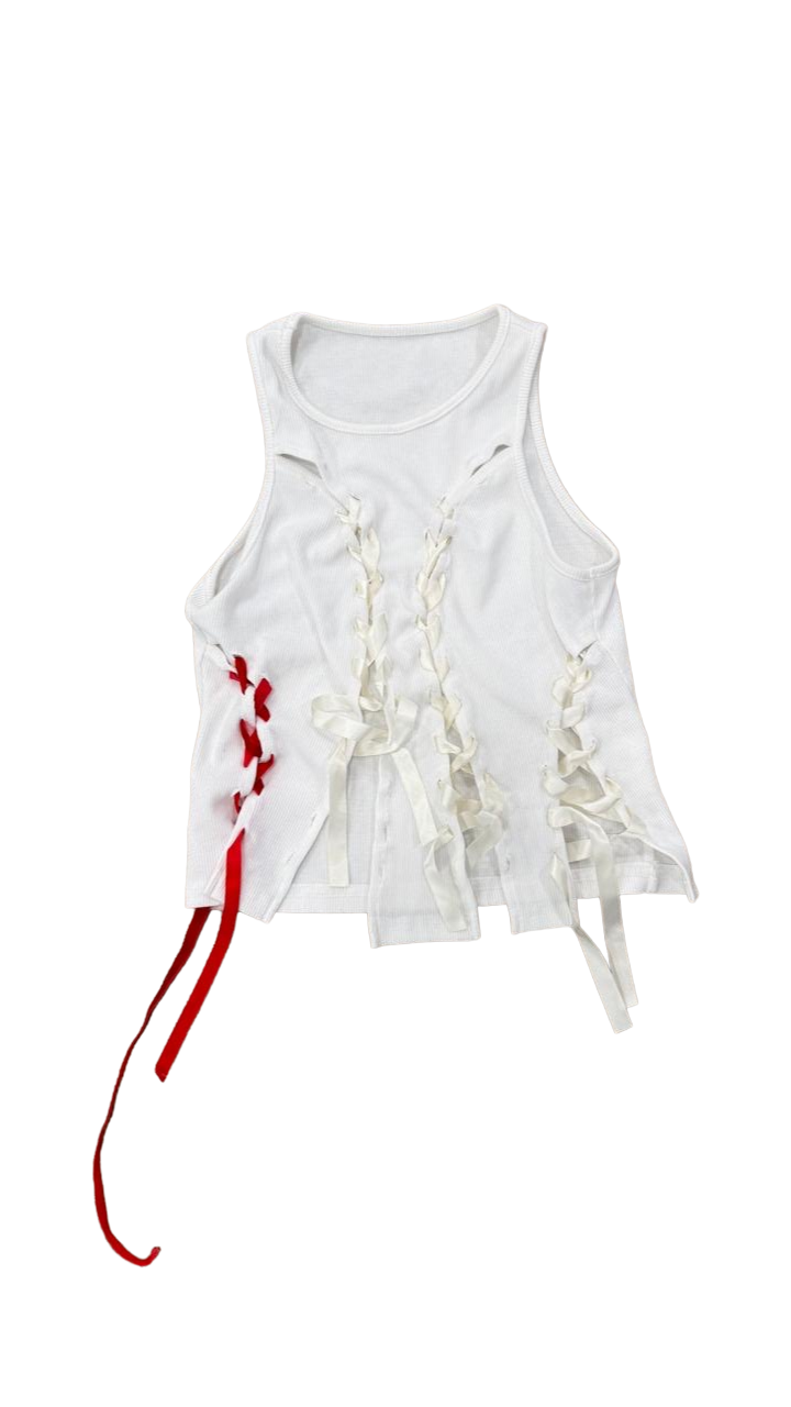 Lace-Up Ribbon Tank Top – Girl Summer