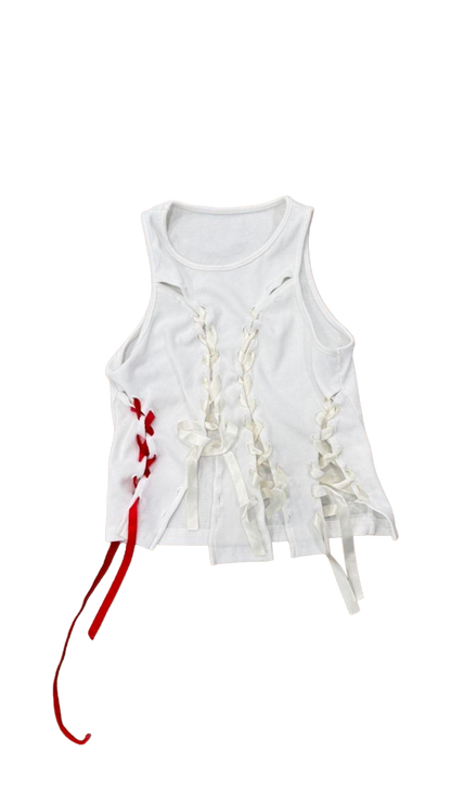 Lace-Up Ribbon Tank Top – Girl Summer