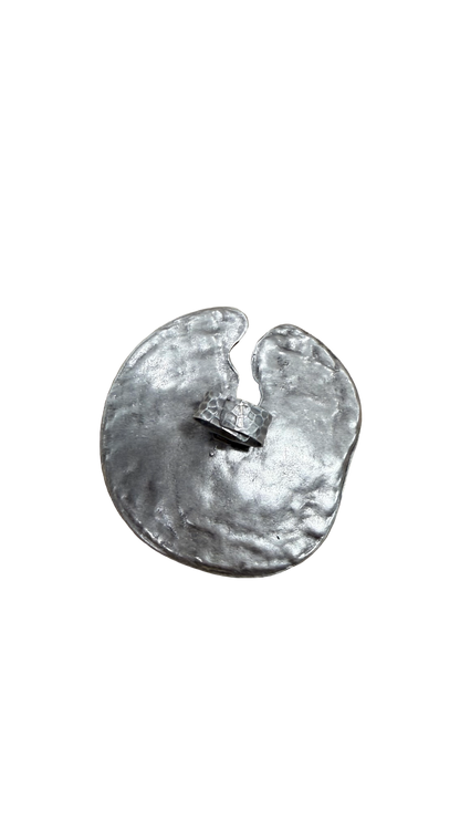 Stainless Steel Sculptural Statement Ring – Dutch Design