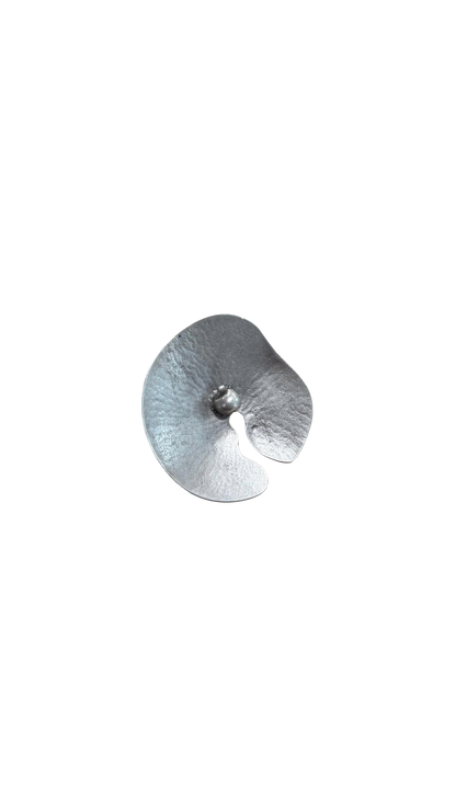 Stainless Steel Sculptural Statement Ring – Dutch Design
