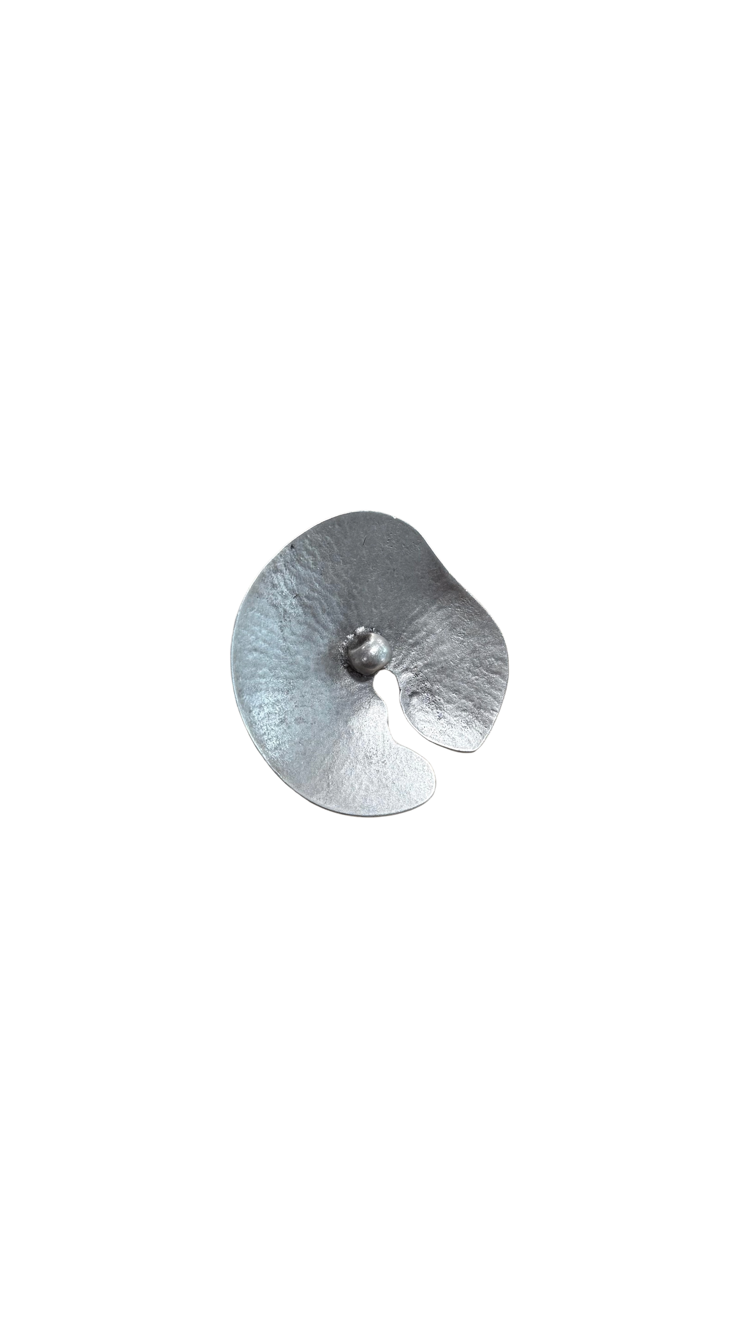 Stainless Steel Sculptural Statement Ring – Dutch Design