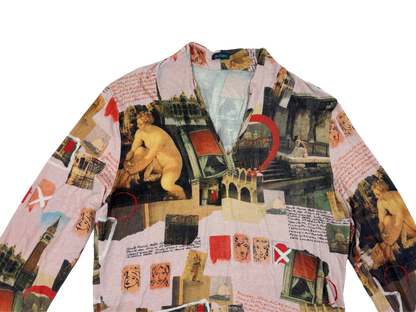 Pink Collage Print Long Sleeve Top