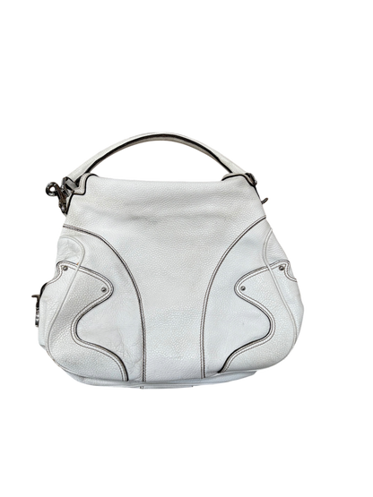 Dolce & Gabbana White Leather Shoulder Bag – Large