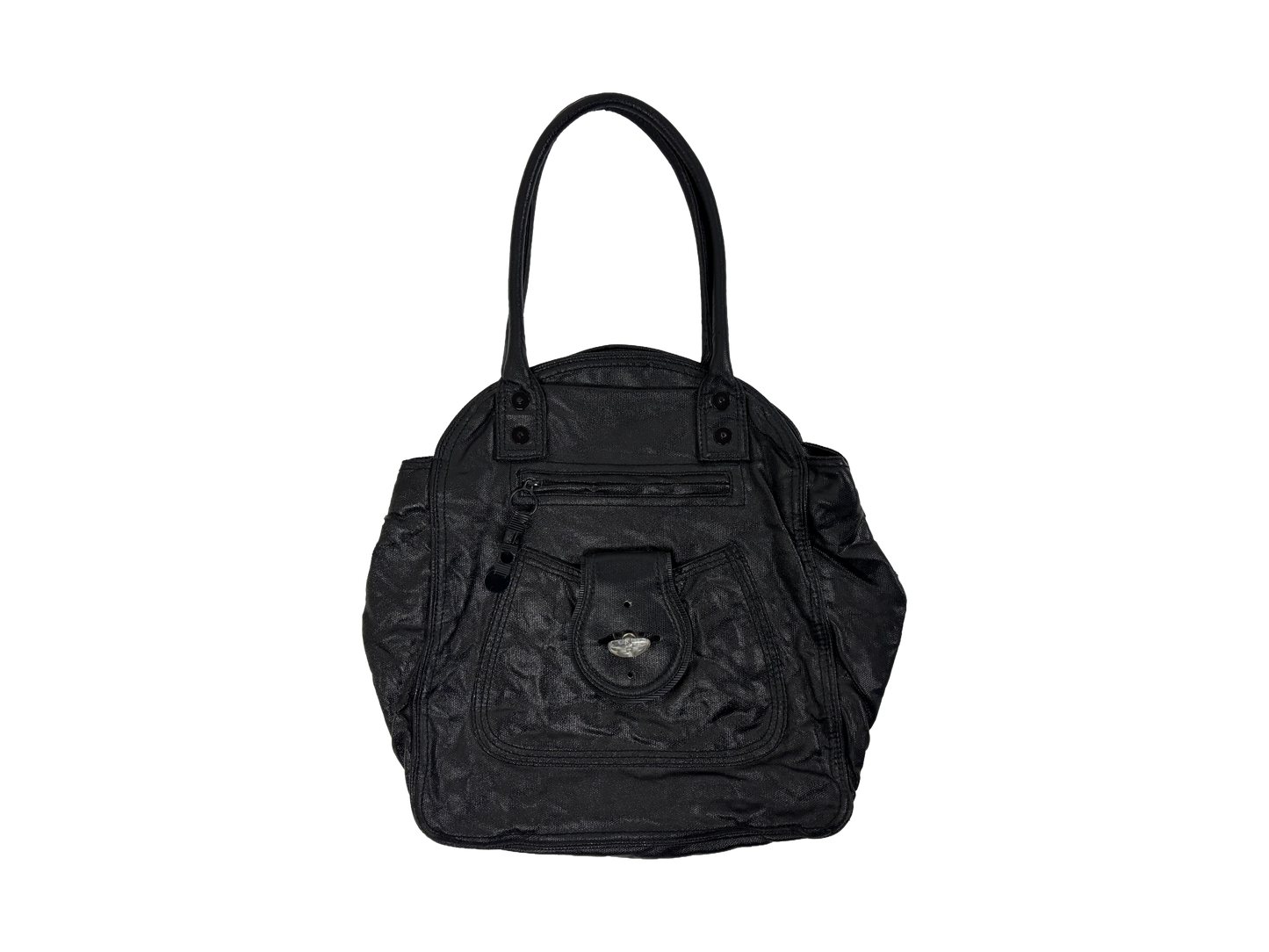 Diesel Vintage Black Leather Shoulder Bag