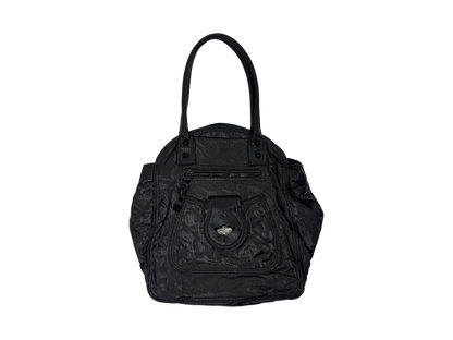 Diesel Vintage Black Leather Shoulder Bag