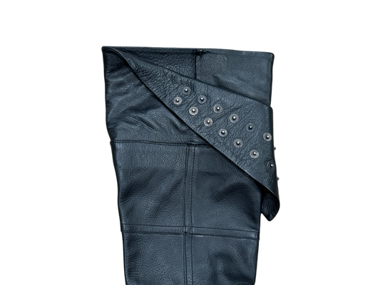 Miss Sixty Long Leather Boots with Studded Detail