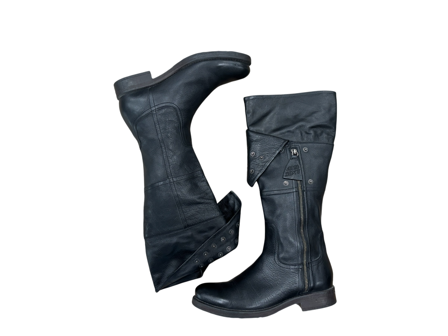 Miss Sixty Long Leather Boots with Studded Detail