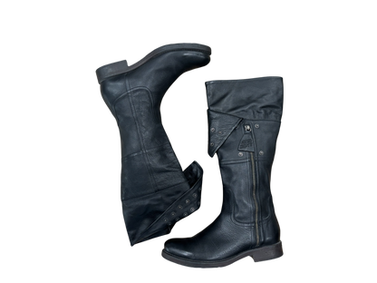Miss Sixty Long Leather Boots with Studded Detail