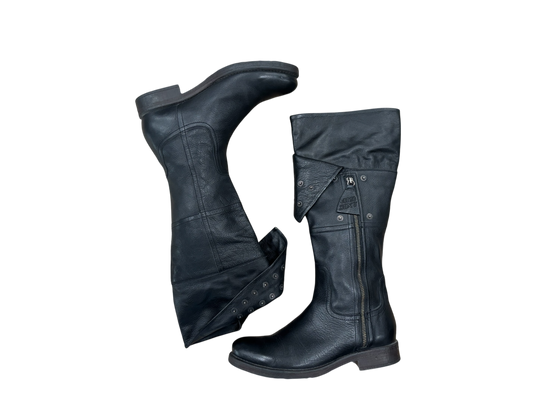 Miss Sixty Long Leather Boots with Studded Detail