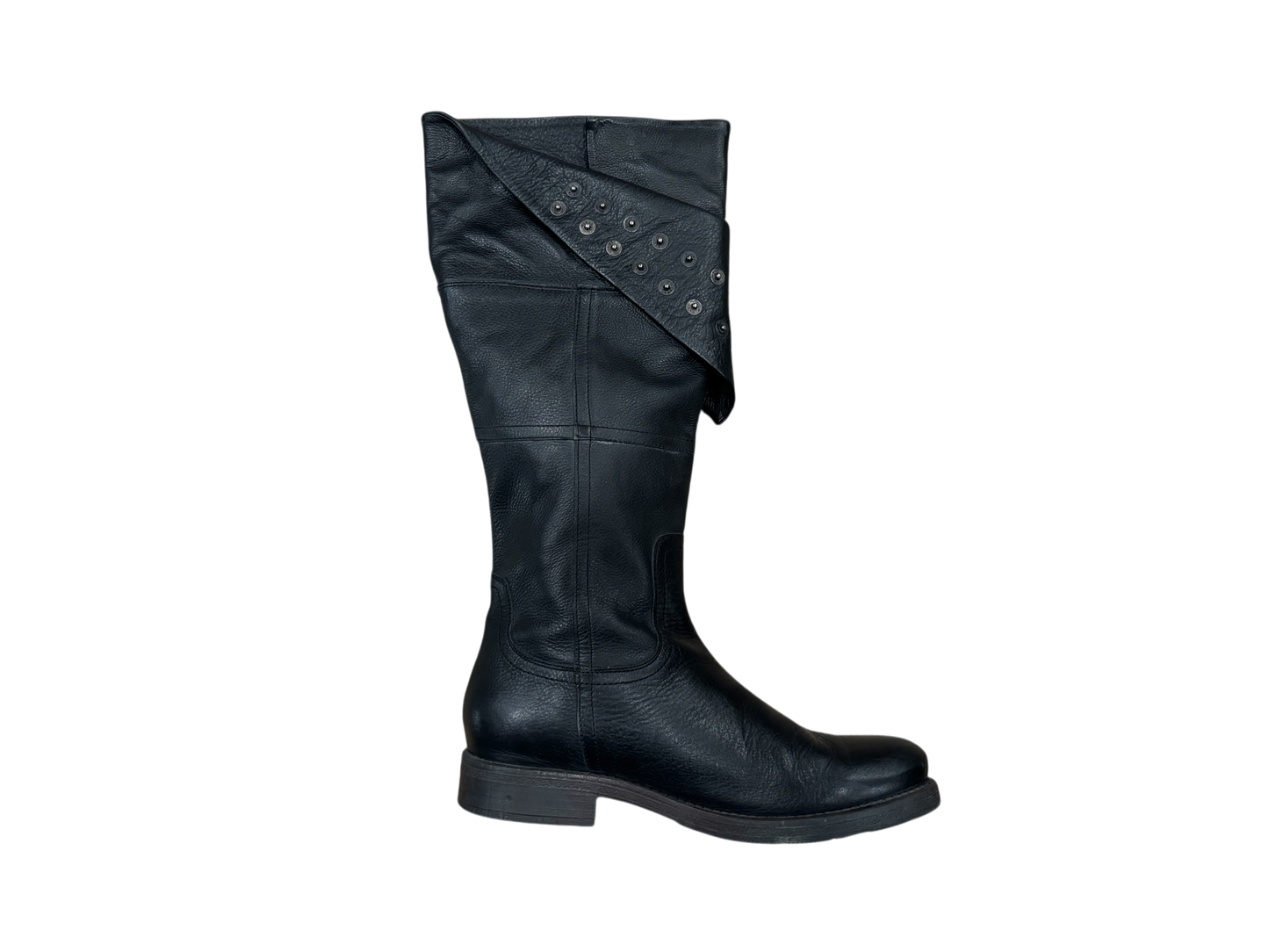 Miss Sixty Long Leather Boots with Studded Detail