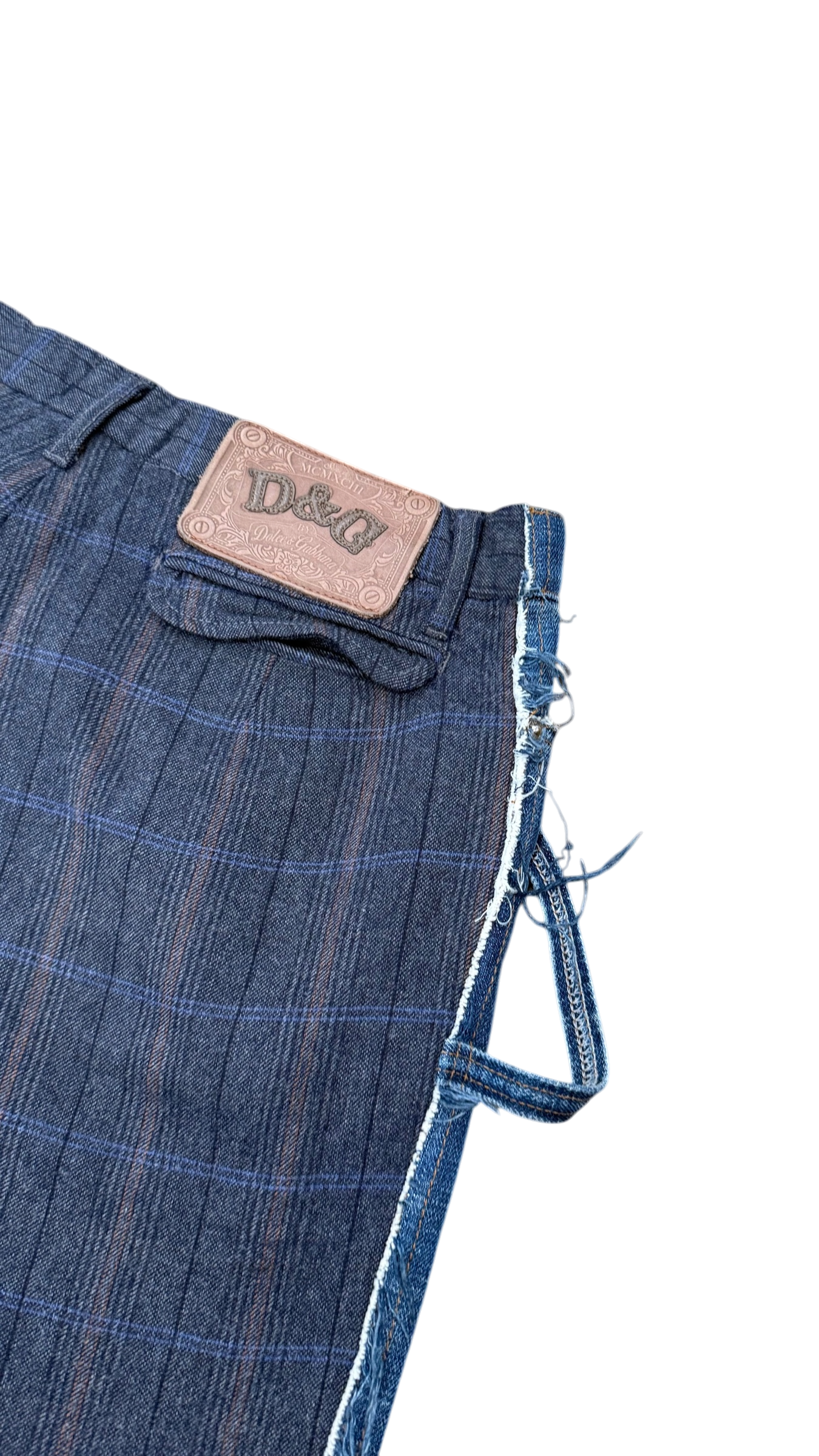 Dolce & Gabbana Low Rise Patchwork Denim Jeans