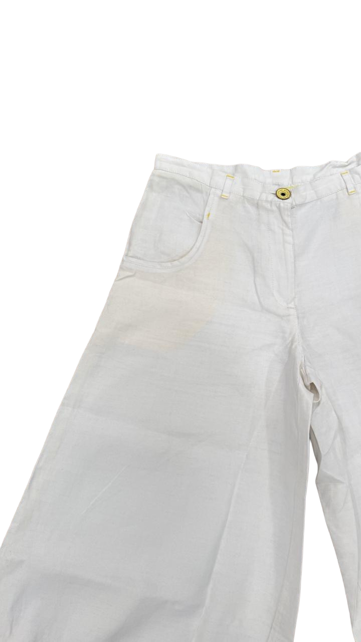 White Cropped Pants – Summer Minimal Fit