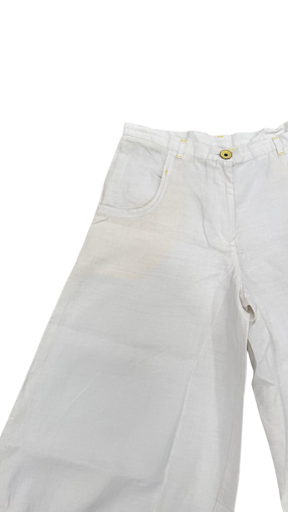 White Cropped Pants – Summer Minimal Fit