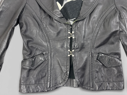 Miss Sixty Black Leather Jacket – Fitted