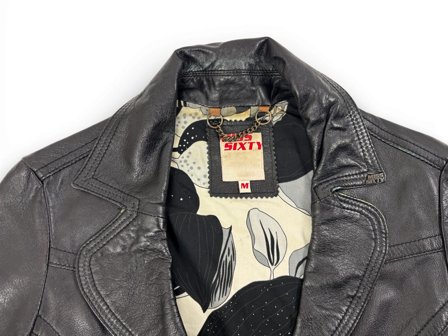 Miss Sixty Black Leather Jacket – Fitted