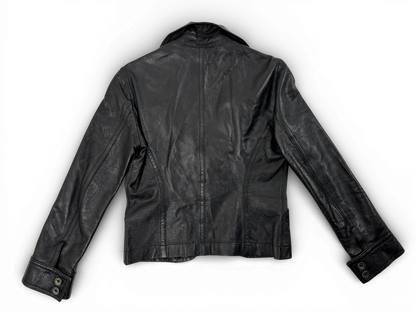Miss Sixty Black Leather Jacket – Fitted