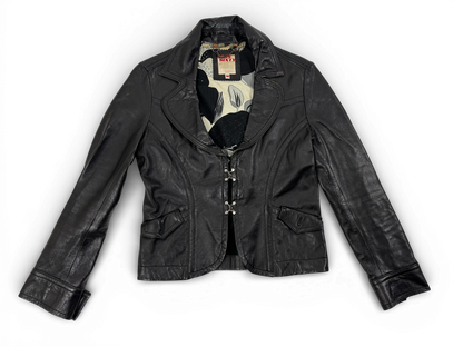 Miss Sixty Black Leather Jacket – Fitted