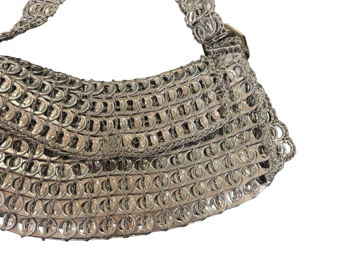 From Brazil, Summer – Handmade Recycled Tab Bag - Silver