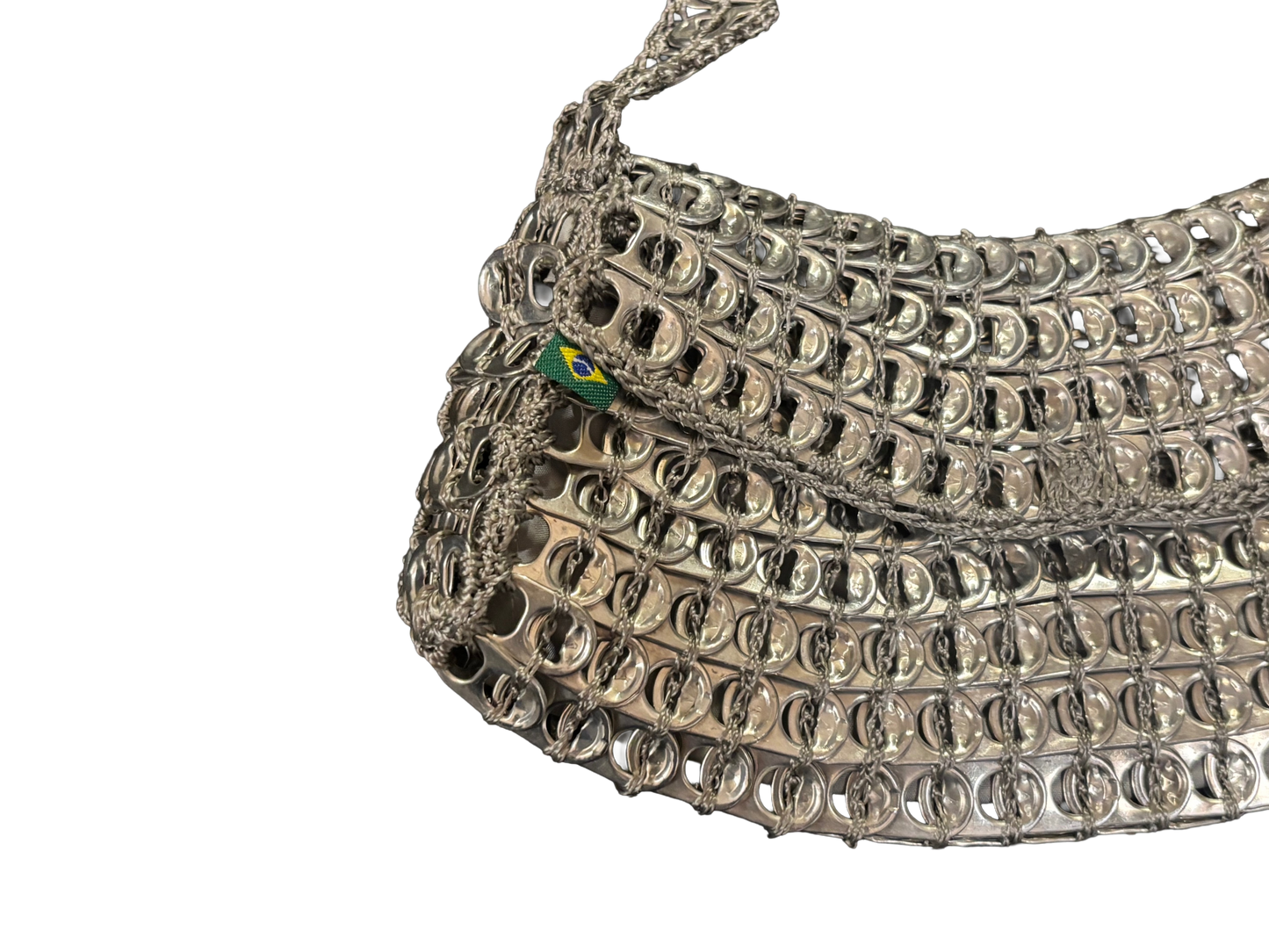 From Brazil, Summer – Handmade Recycled Tab Bag - Silver