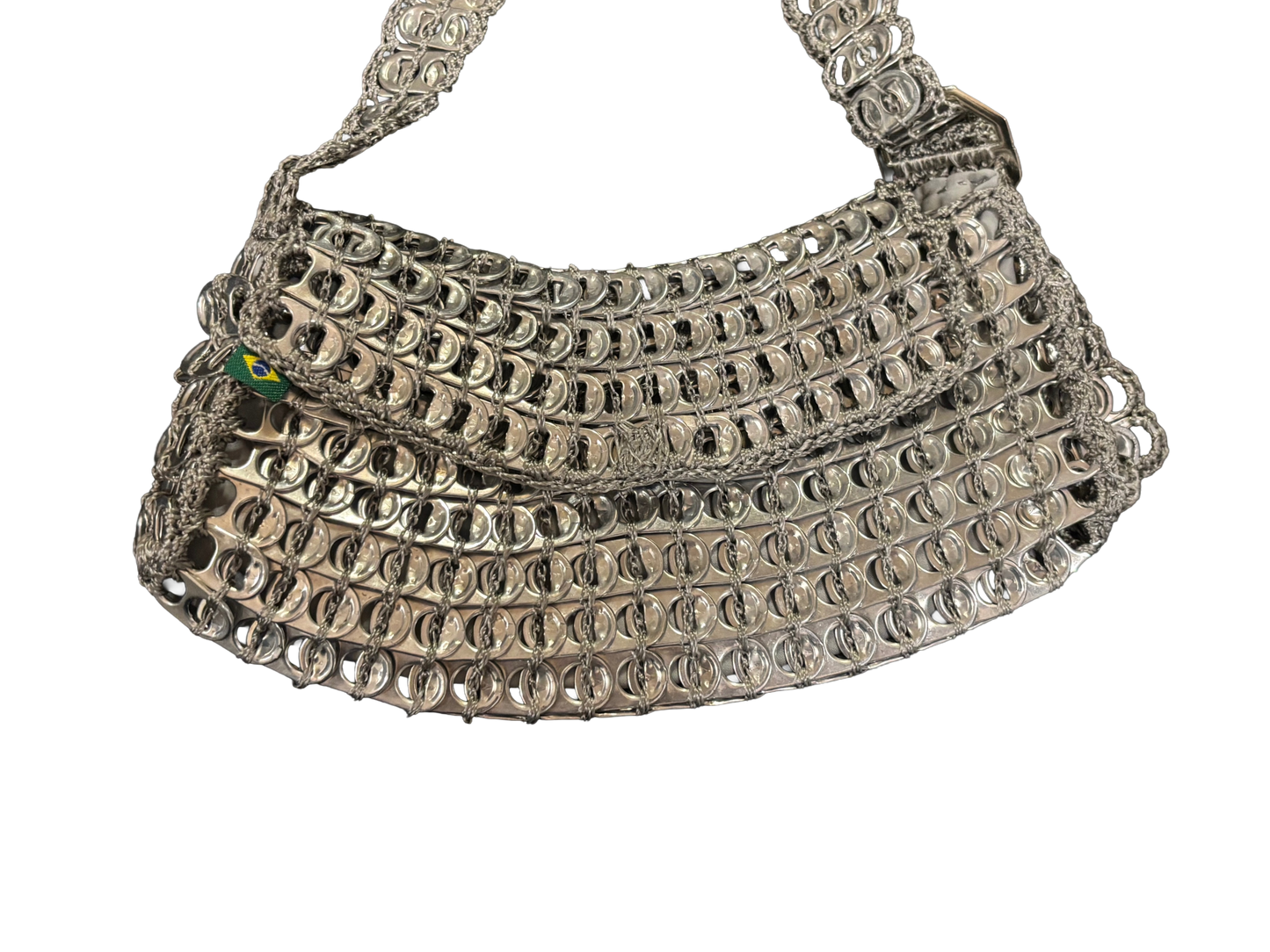 From Brazil, Summer – Handmade Recycled Tab Bag - Silver