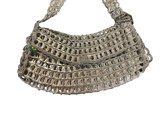 From Brazil, Summer – Handmade Recycled Tab Bag - Silver