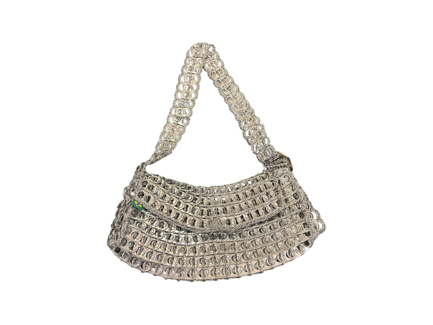 From Brazil, Summer – Handmade Recycled Tab Bag - Silver
