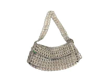 From Brazil, Summer – Handmade Recycled Tab Bag - Silver