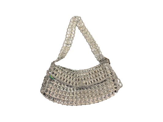 From Brazil, Summer – Handmade Recycled Tab Bag - Silver