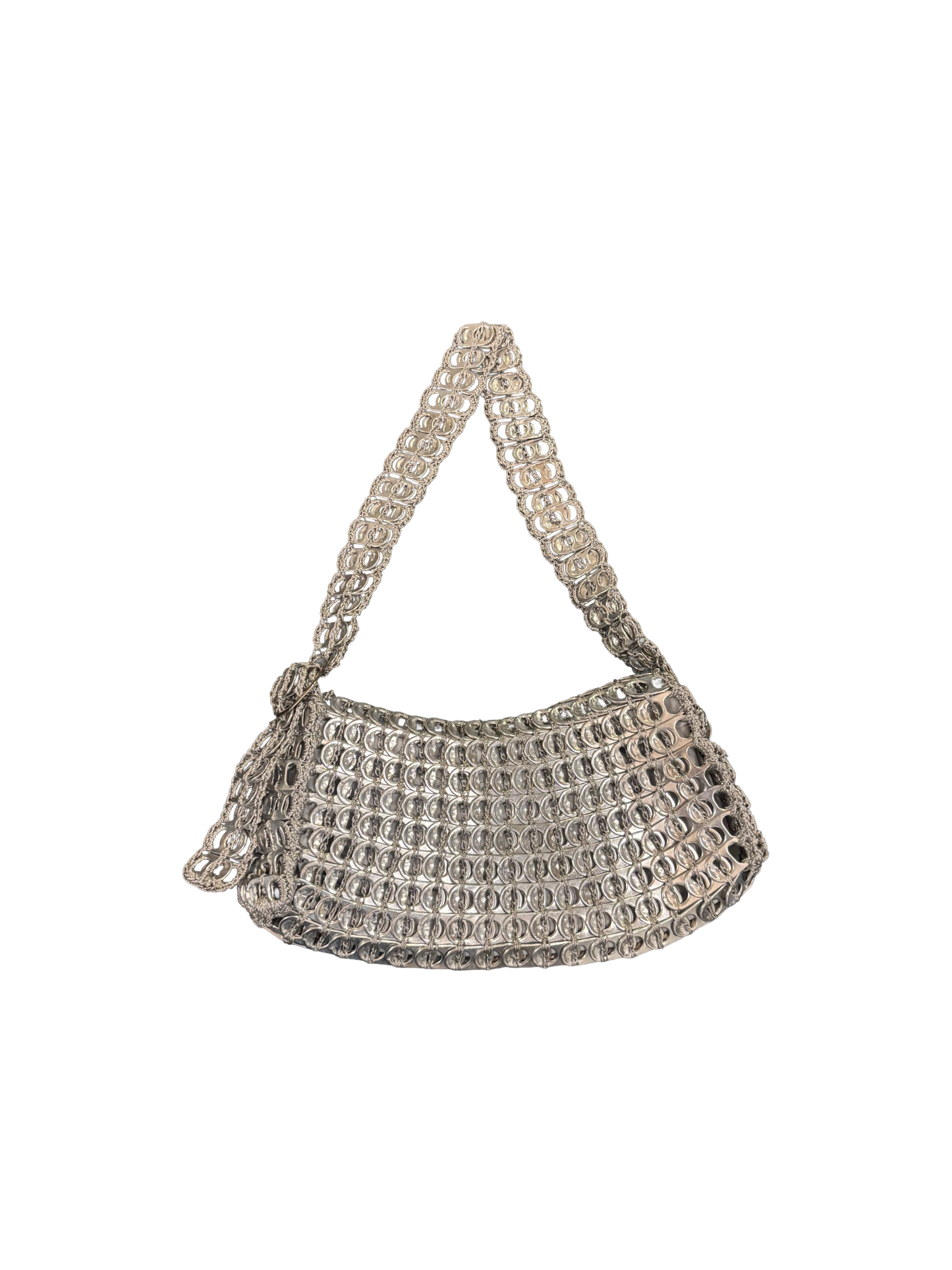From Brazil, Summer – Handmade Recycled Tab Bag - Silver